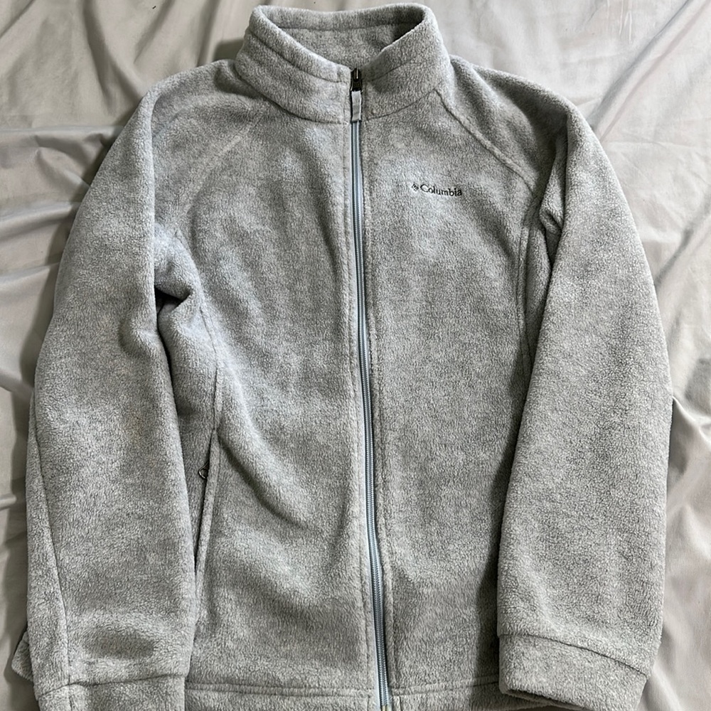 Zip up hoodie light grey